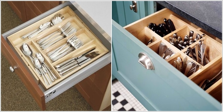 Divide The Drawers For Flatware Storage