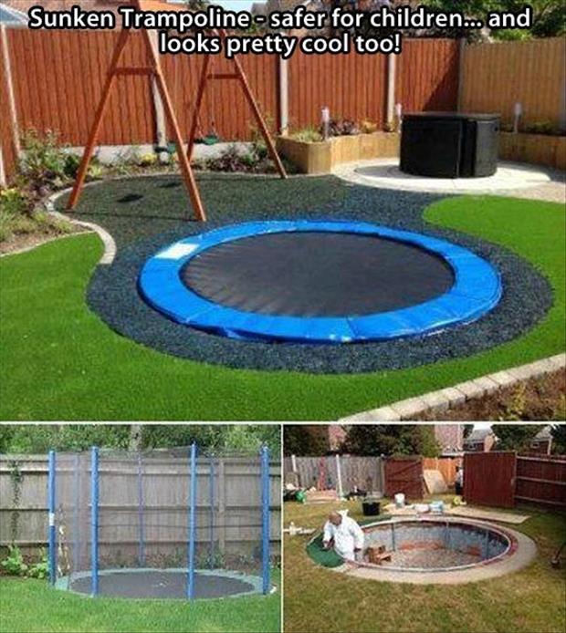 A Sunken Trampoline – Good For Dogs Too!