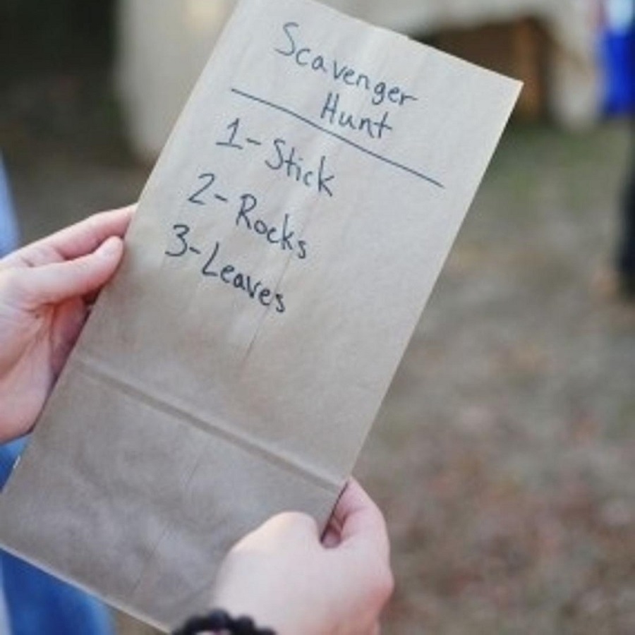 Keep the kids busy with a scavenger hunt.