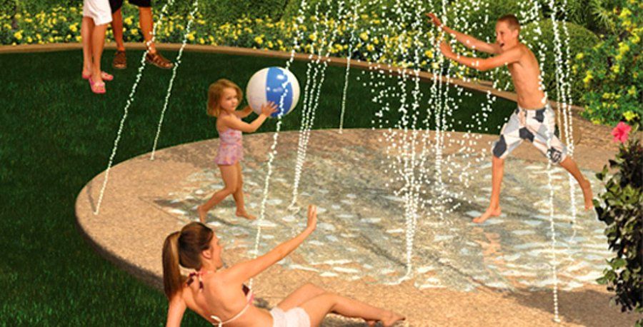 Opt for a splash pad instead of a pool.