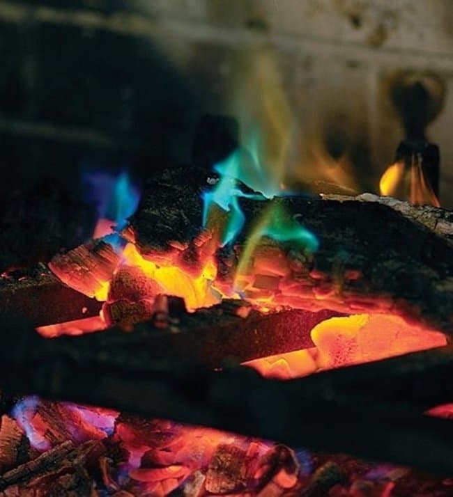 Get some rainbow fire crystals for your fire pit.