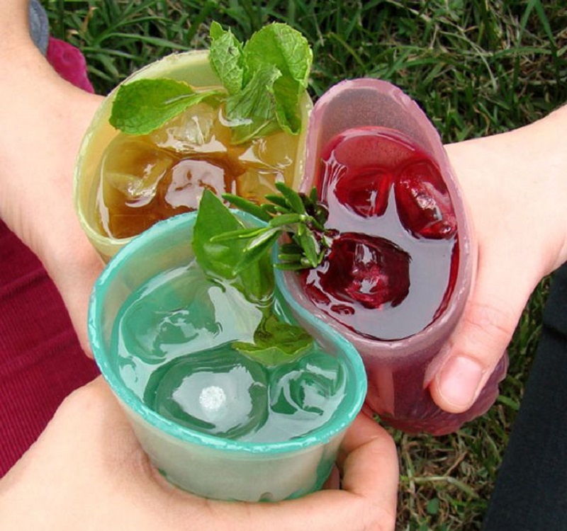 Squishable Cups Made From Edible Jell-O