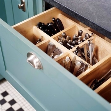 Use A Deep Kitchen Drawer To Store Utensils Vertically