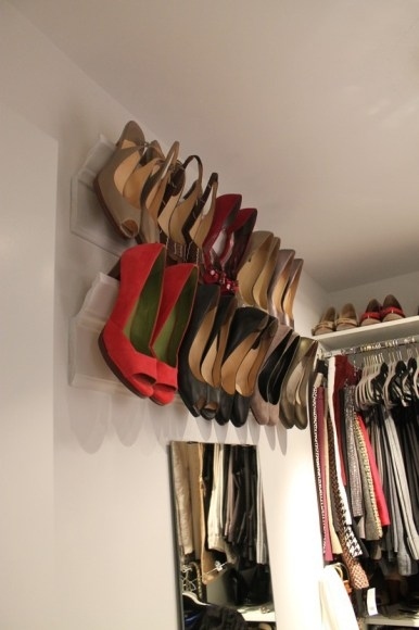 Hang Shoes On The Wall Using Crown Molding