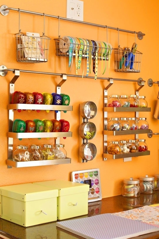 Use The IKEA Grundtal System To Organize Crafts