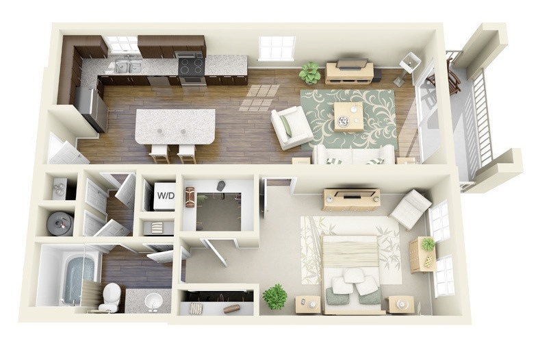 Bedroom Apartment Floor Plans Ideas