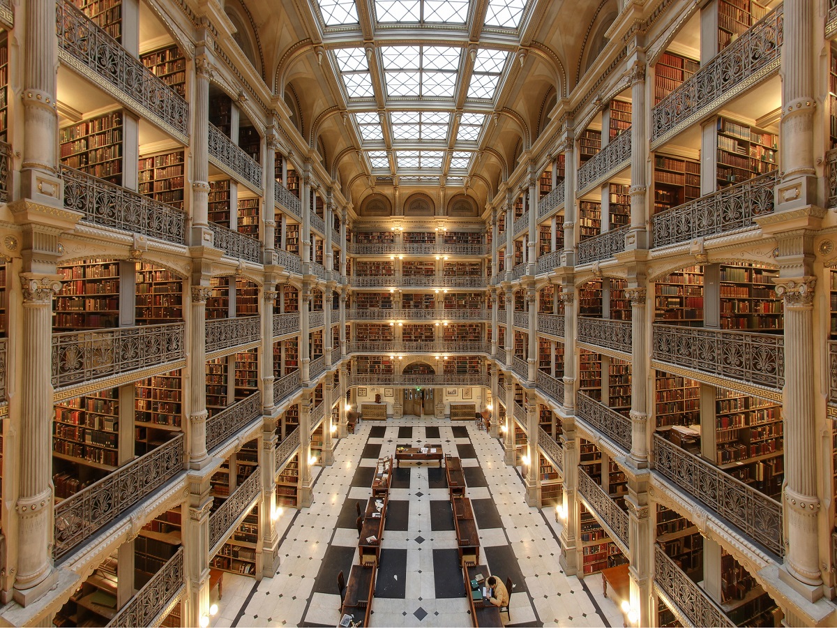 George Peabody Library at Johns Hopkins University — Baltimore, Md.