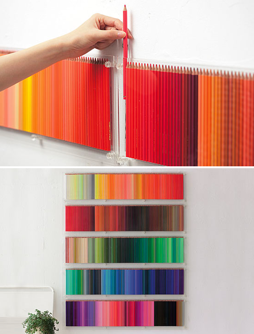 Use Colored Pencils As Wall Art.