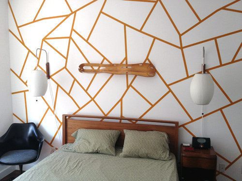 Use Painters Tape To Make Interesting Patterns.