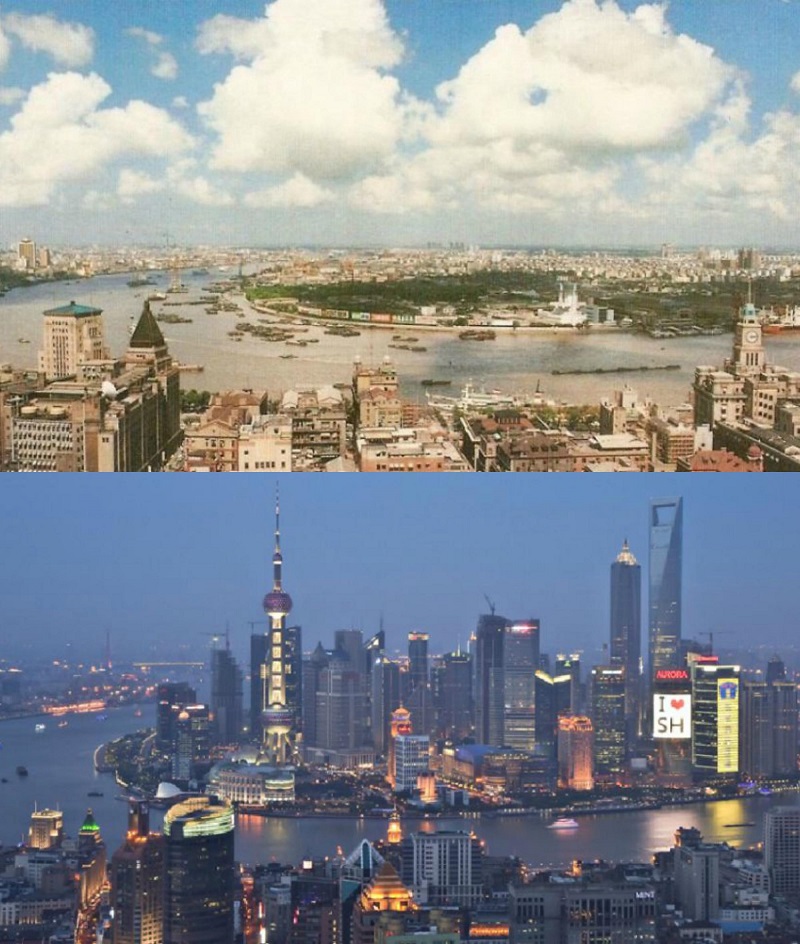 Shanghai, China (1990 Vs. 2010)