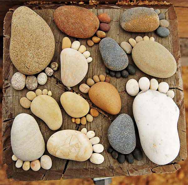 Rock Foot Prints Are EASY To Make