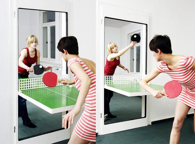 A Door That Turns into a Ping-Pong Table
