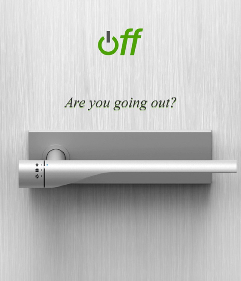 A Door Handle Turns Off Your Gas And Electricity When You Go Out. Awesome!