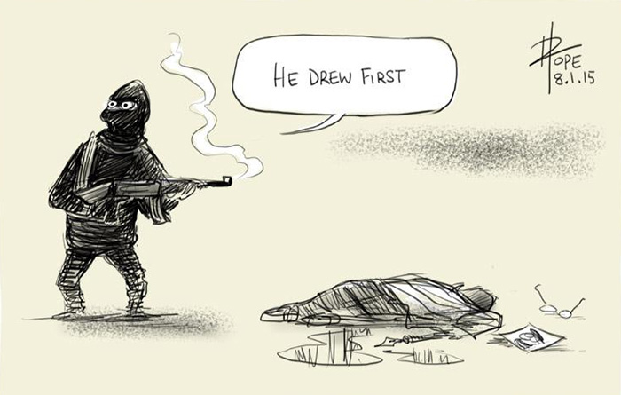He Drew First
