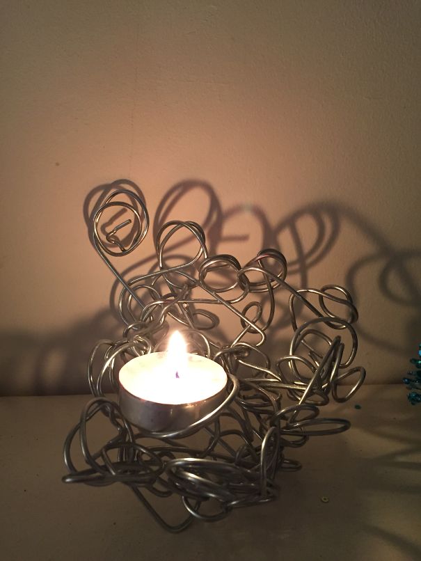 Quirky Wired Tea Light Holder