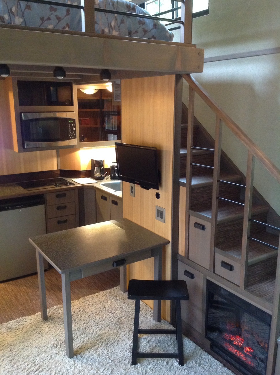Tiny House Kitchen Below The Stairs