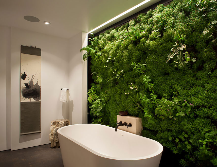 Moss Wall In Bathroom
