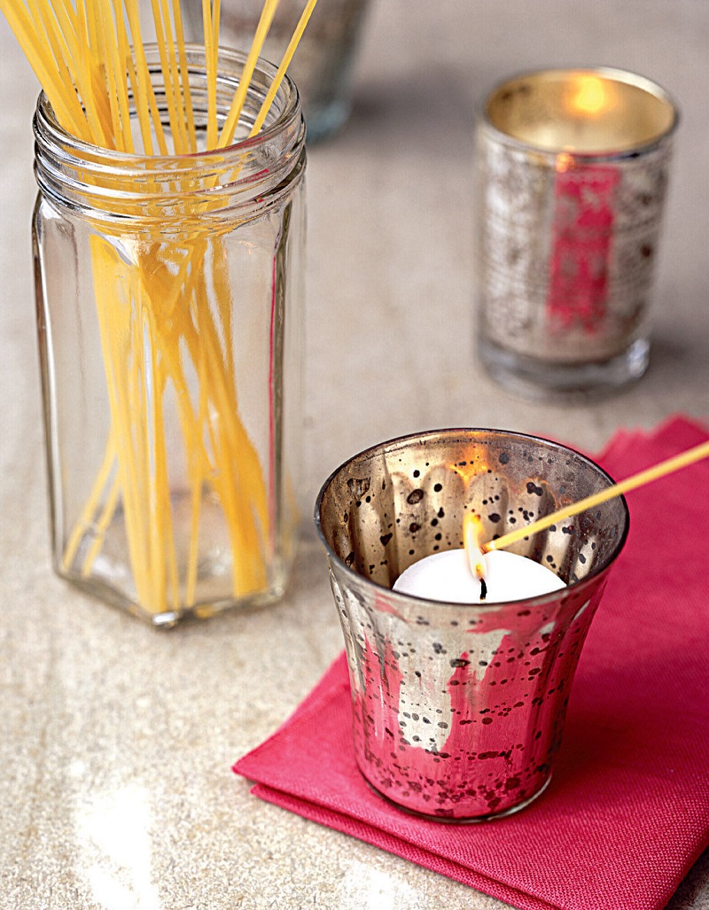 Pasta Noodles Are Handy Candlelighters. No More Burnt Fingers!