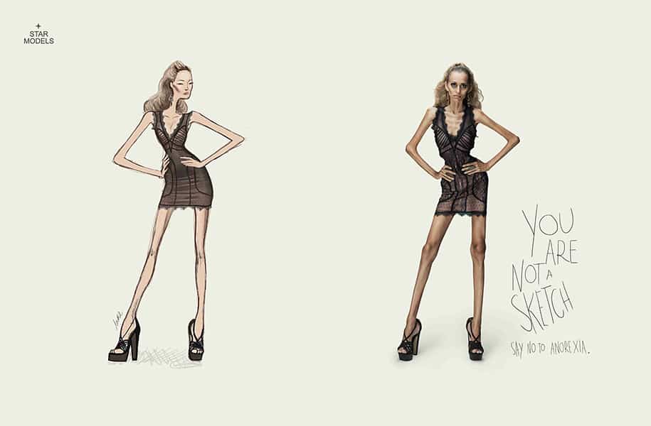 You're Not A Sketch. Say No To Anorexia