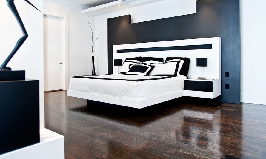 dark-wood-floor-black-and-white-bedroom