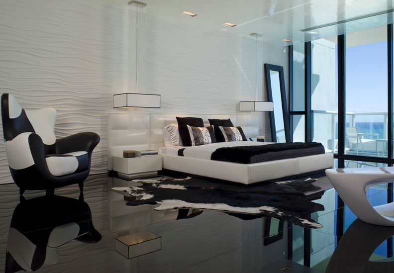 minimalist-bedroom-with-black-floor-and-amazing-views