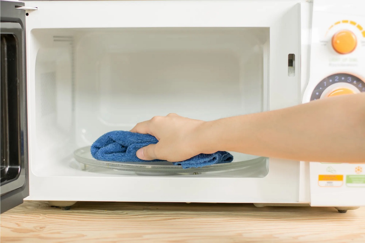 Microwave Your Cleaning Rag Before You Get To Work