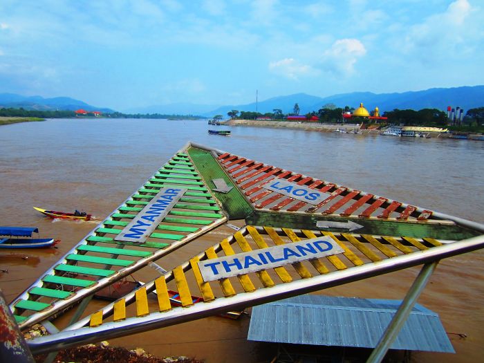 A Golden Triangle Between Thailand, Myanmar, And Laos.