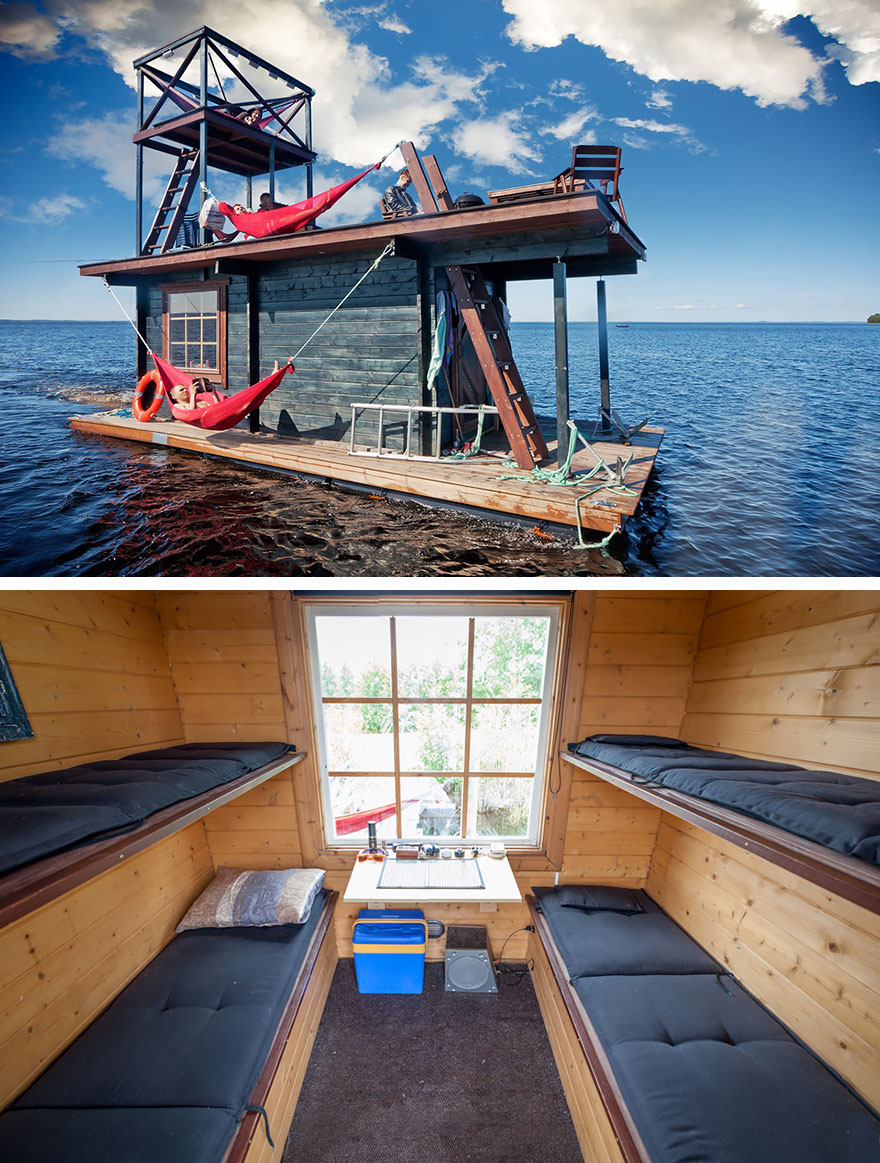 Floating Houseboat In Finland