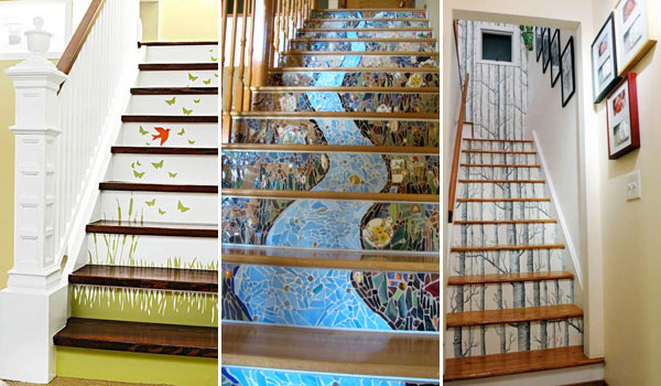 DIY Wallpapered Stair Risers Ideas To Give Stairs Some Flair