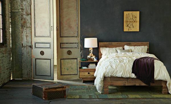 8-AD-Vintage-bedroom-design-ideas-wooden-pallet-bed-frame