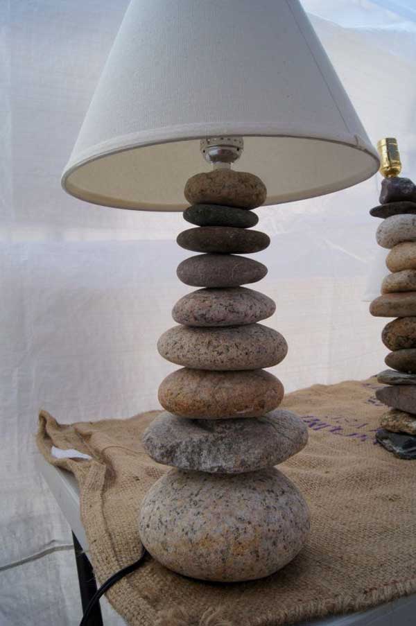 Stacked Rocks Cairn Lamp
