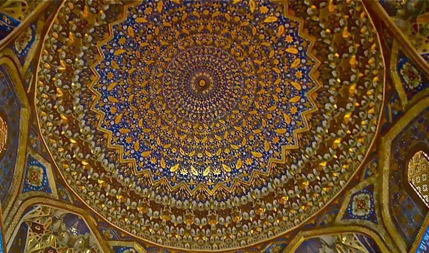 The Ceiling Inside The Mausoleum Of Amir Taimur, Samarkand, Uzbekistan