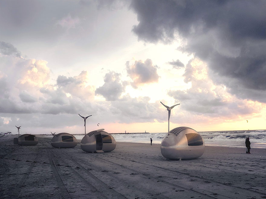 Eco Capsules fit in a sea container or can be towed on a trailer