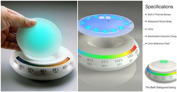 Never step into an overly hot bath again with this temperature-sensing bath plug device!
