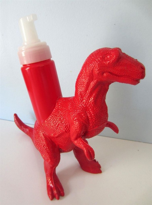 This dinosaur soap-dispenser will be a hit with big and little kids everywhere!