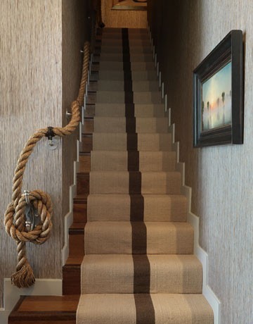 Staircase Railing Made Of Rope