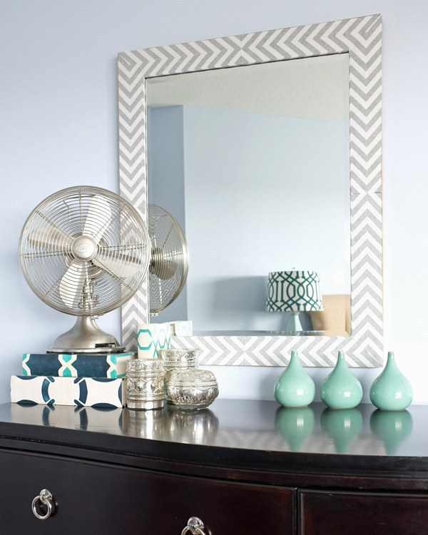 Cover A Dull Mirror With A Fabric That You Love.