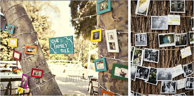 Wrap A Tree Or Two With String Lights And Photographs To Display Memories.
