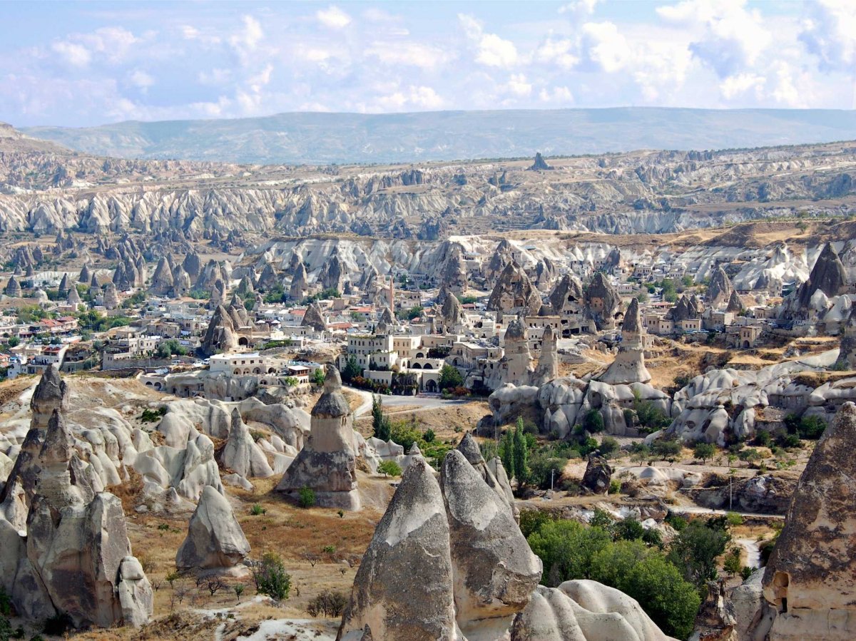 The fairytale-like city of Cappadocia in Turkey was the seat of the Hittite Empire, and the region itself dates back to the 6th century B.C. Cappadocia's unique fair chimneys were the foundations for both homes and temples.
