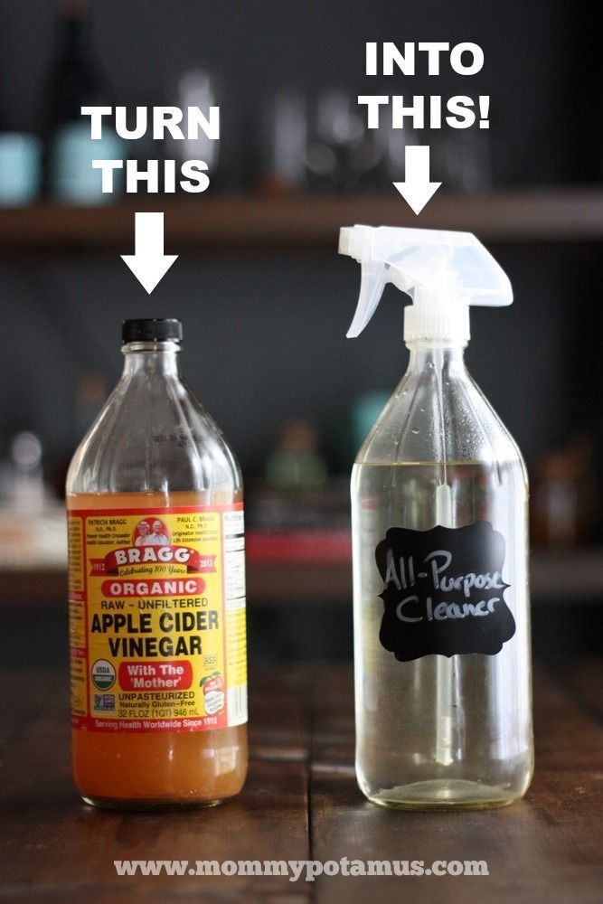 Use an old glass bottle to store all-purpose cleaners.