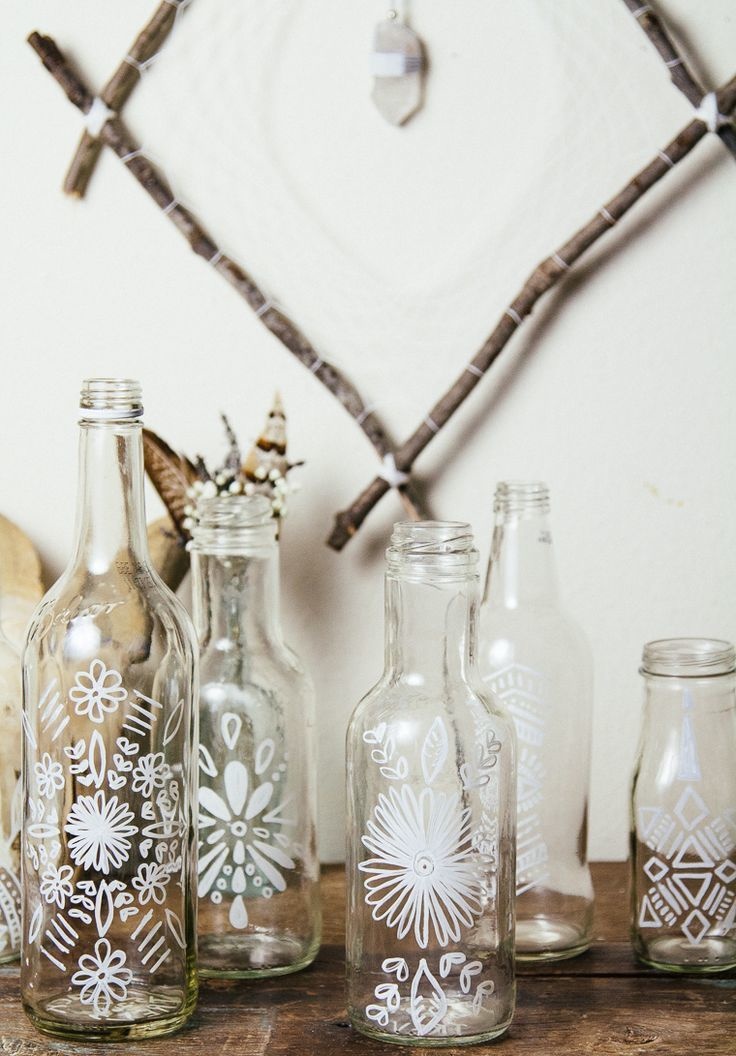 Put together your DIY bottle art.