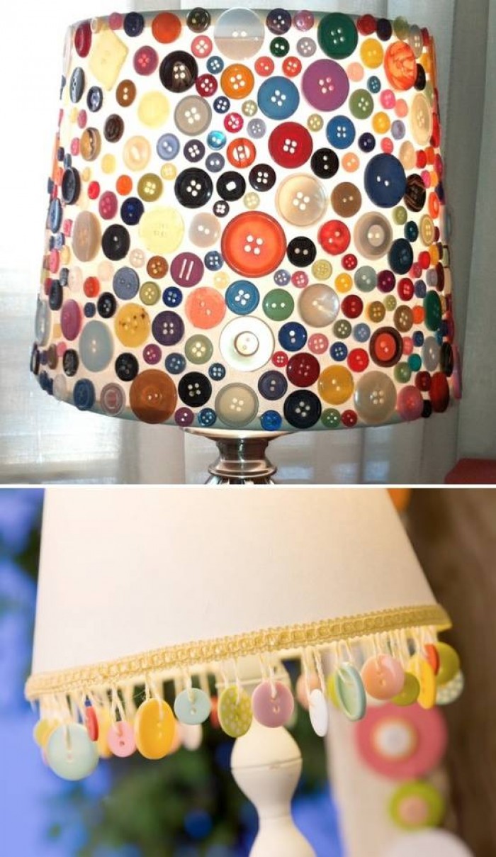A Lampshade That's All Buttoned Up