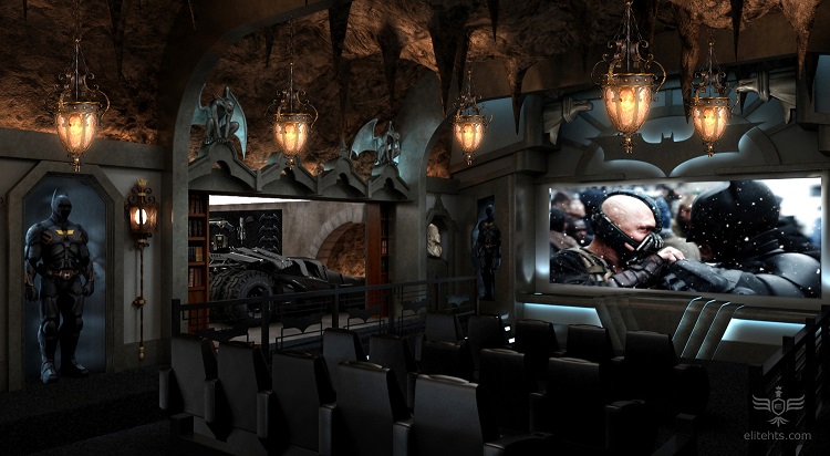 Custom Batcave Home Theater | Elite Home Theater Seating