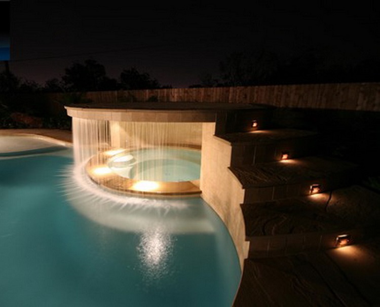 Backyard Oasis With Hot Tub & Waterfall Pool