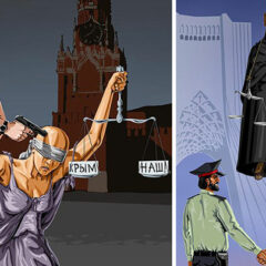 Satirical Illustrations Reveal How World Leaders See Justice