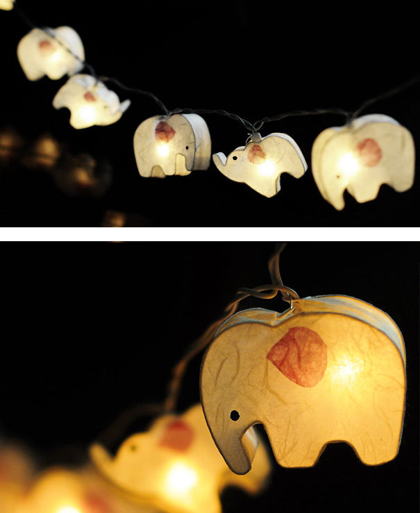 Elephant Paper Lantern String Light