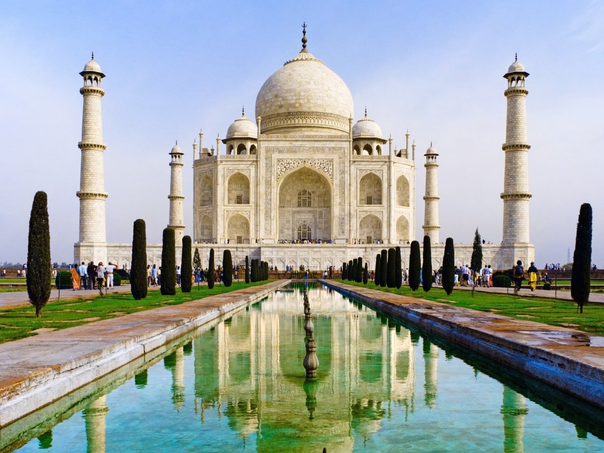 The Iconic Taj Mahal In Agra, India