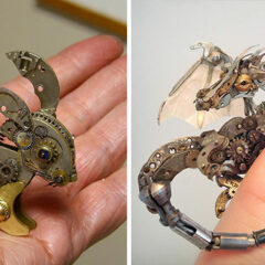 Old Watch Parts Recycled Into Steampunk Sculptures By Susan Beatrice