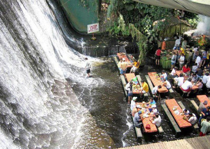 Wet Feet And Waterfalls, Labassin Waterfall Restaurant – Philippines