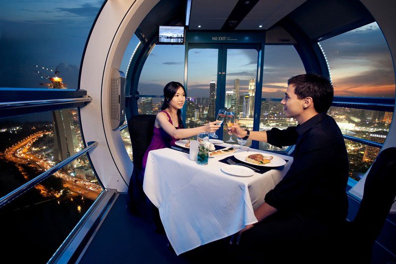 Luxury Ferris Wheel Dining, Sky Dining At The Singapore Flyer – Singapore